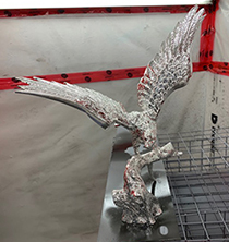 silver plated eagle figurine