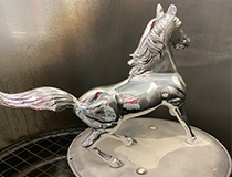 silver plated horse figurine
