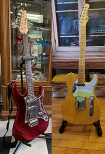 Color plated electric guitars